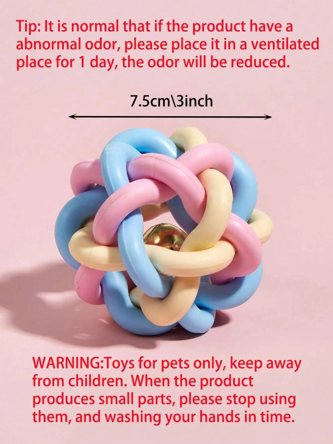 Pet Braided Bell Ball Toy For Entertainment
