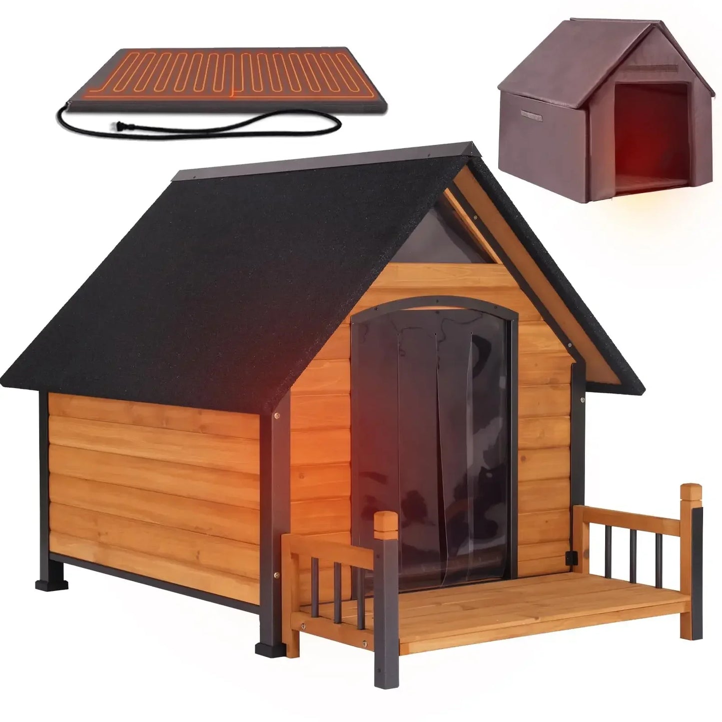 Heated Dog House, Insulated, Outdoor.