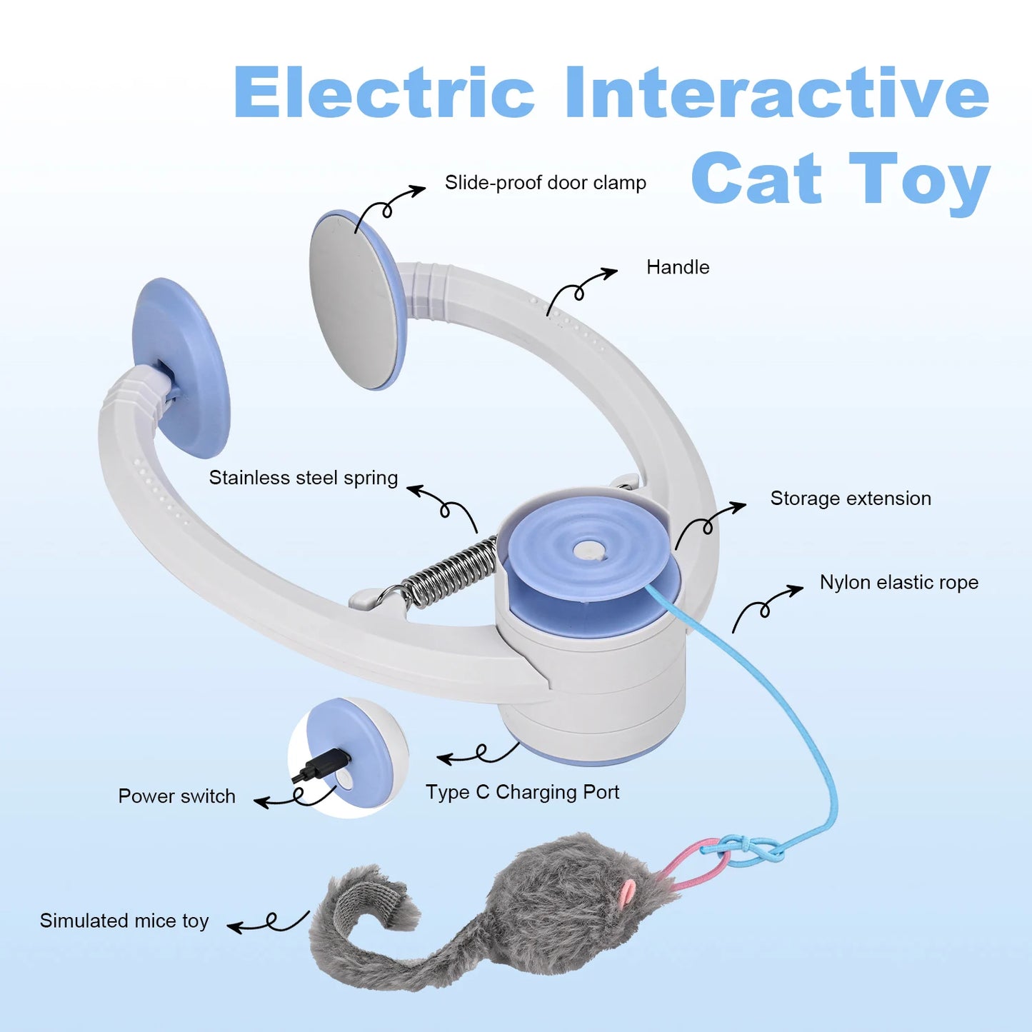 Electric Hanging Interactive Cat Toy USB Rechargeable