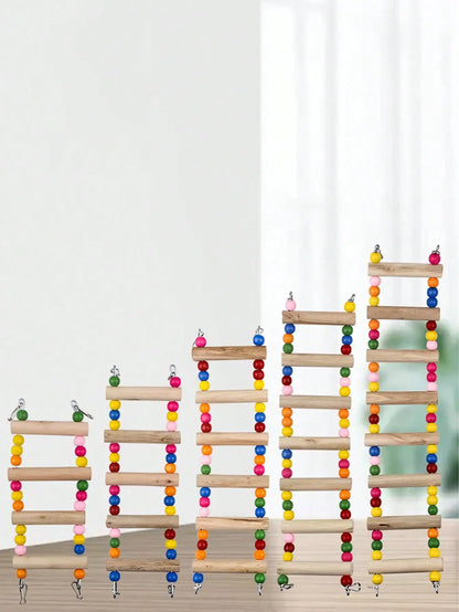 Multistep Bird Climbing Ladder Toy 4/5/6 Steps Parrot Cage Accessory