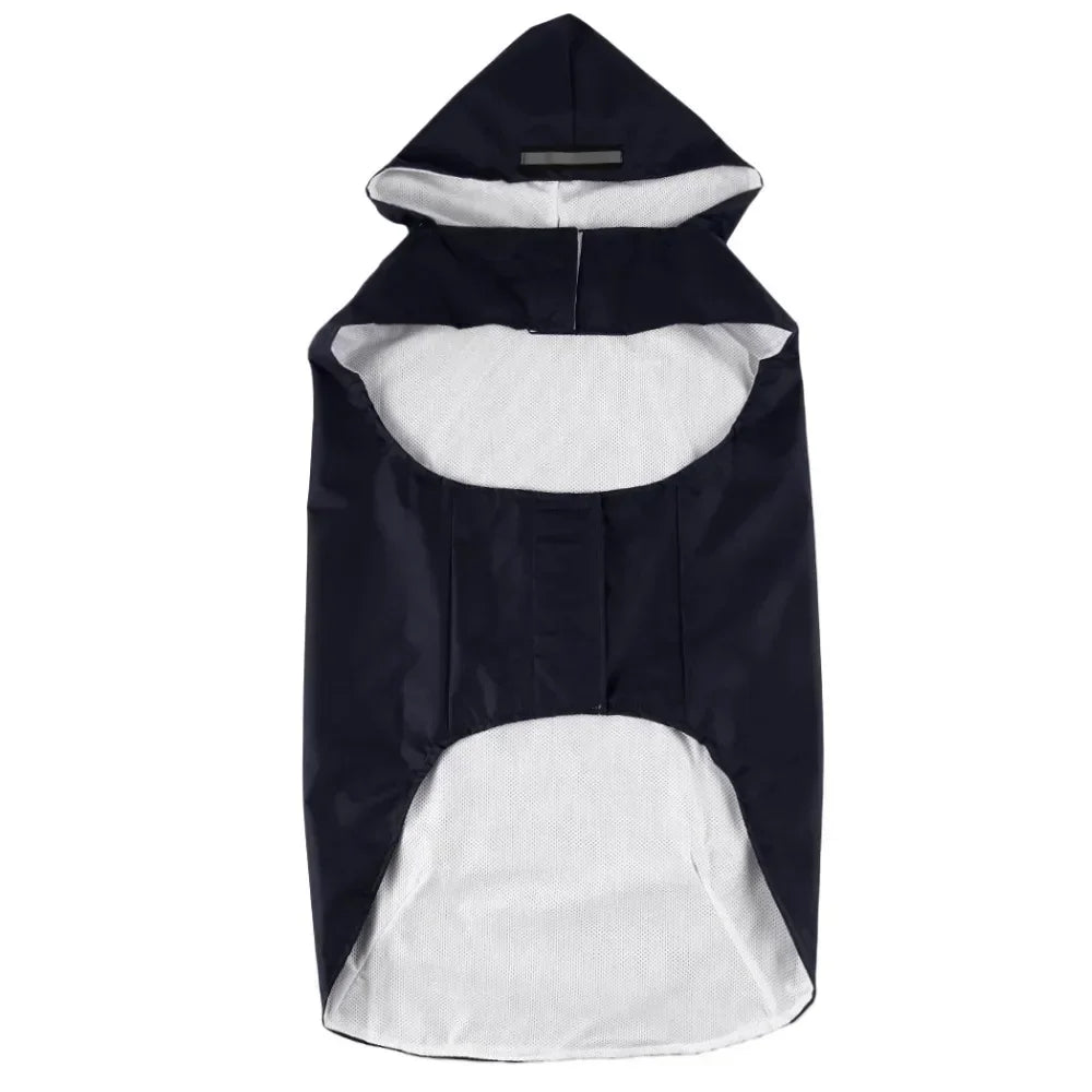 Dog Raincoat, Hooded Jacket, Reflective Stripe