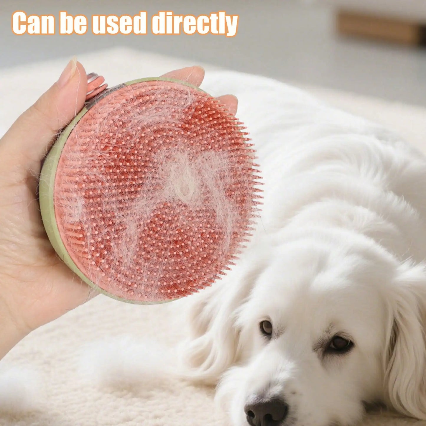Pet Bath Brush With Shampoo Dispenser