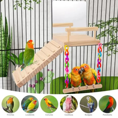 Bird Accessories, Mirror, Perch, Climbing Ladder, Swing