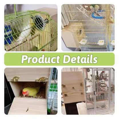 Bird Wood Breeding Box Lovebirds Nesting Station