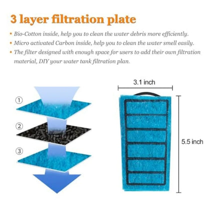Aquarium Internal Filter For 3 to 20 Gallon Tank