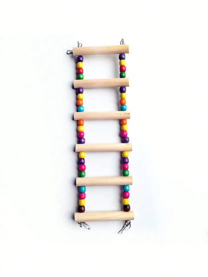 Multistep Bird Climbing Ladder Toy 4/5/6 Steps Parrot Cage Accessory