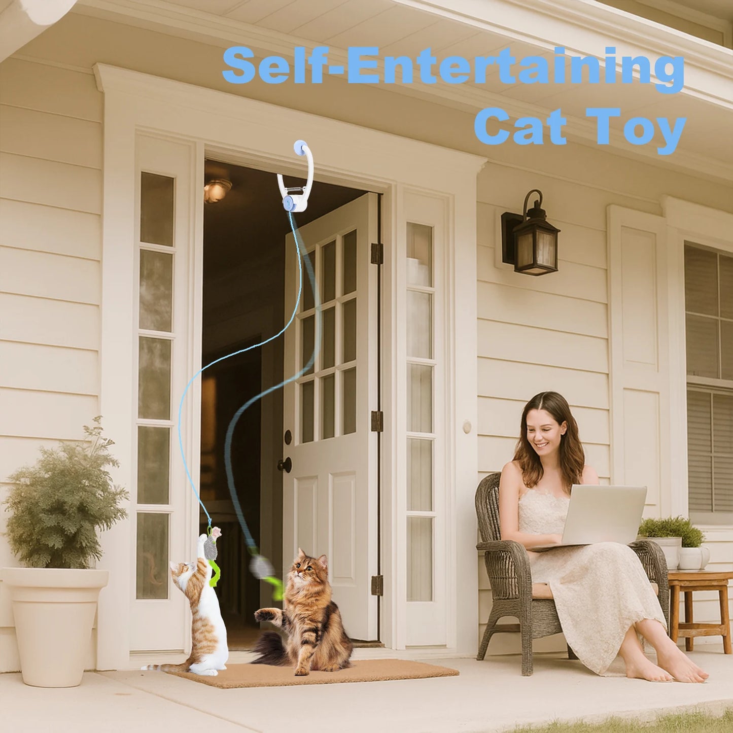 Electric Hanging Interactive Cat Toy USB Rechargeable
