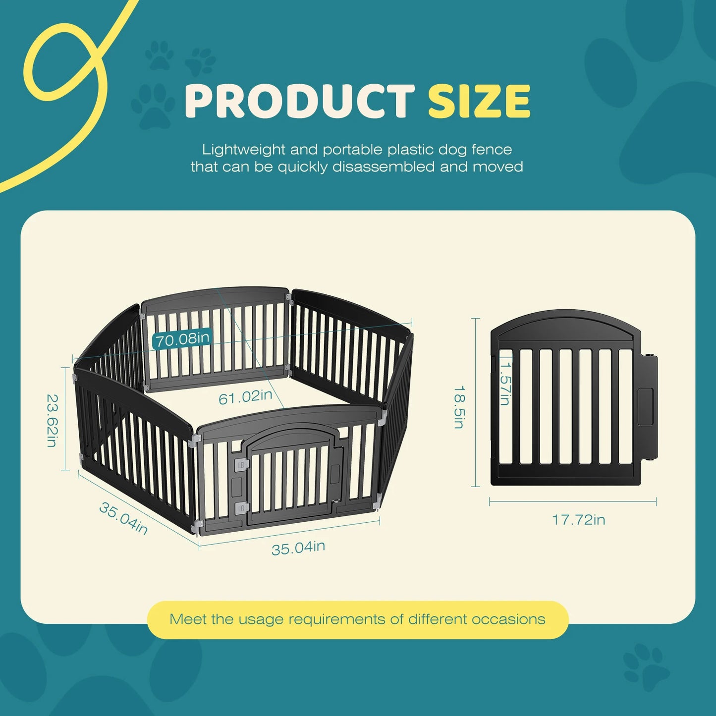 Dog Playpen, Expandable, Folding, Portable