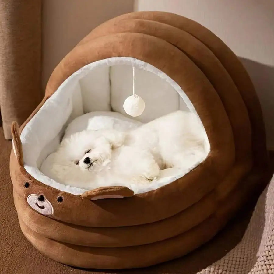 Soft & Cozy Pet Bed, Anti-slip Bottom, Interactive Hanging Ball