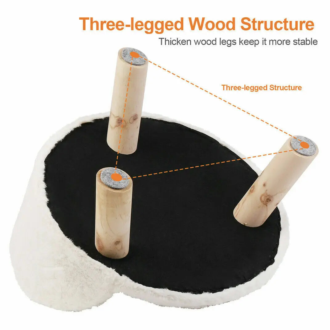 Nesting Chair Bed,  Wood Legs, Washable Cushion Pad