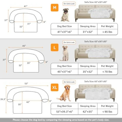 Calming Dog/ Cat Bed Plush Mat for Furniture Protection