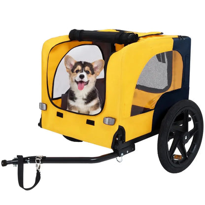 Dog Trailer for Bicycle, Easy Folding Frame,
