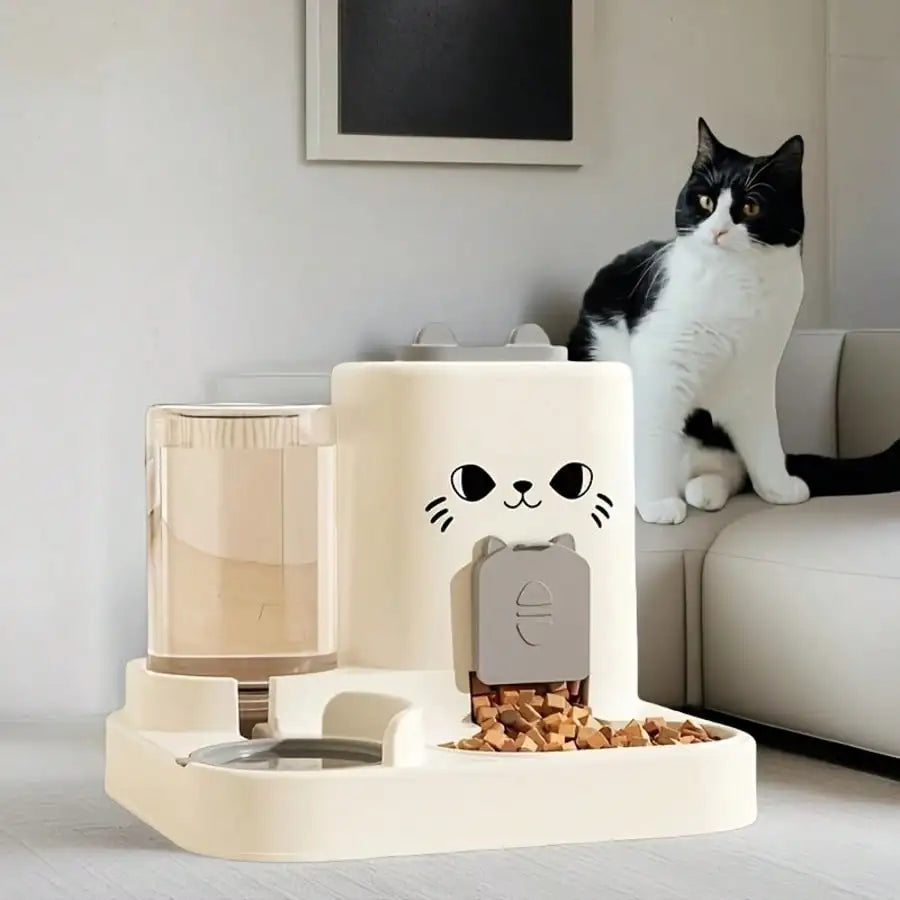 2-in-1 Automatic Cat Food Water Dispenser