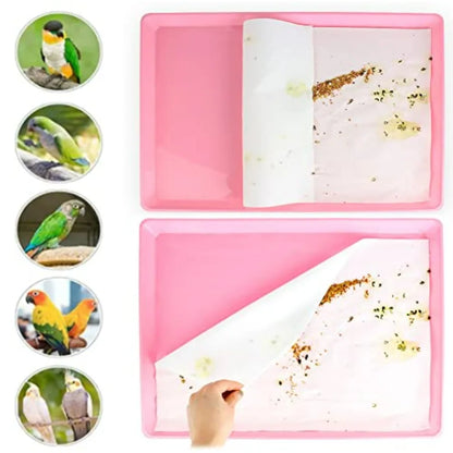 100PCS Bird Cage Liner Papers, Disposable