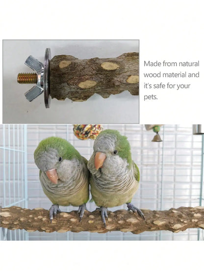 Prickly Wood Bird Perch Stand Parrot Paw Grinding Stick