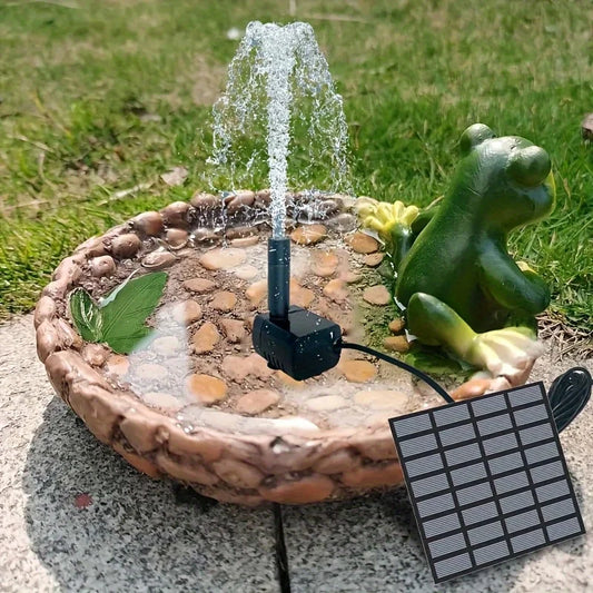 Bird Bath, Garden Waterfall, Floating Pump, Solar Fountain