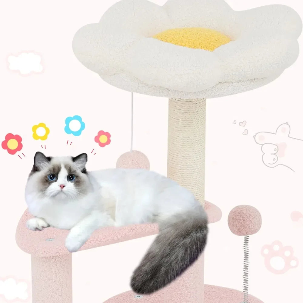 Cat Tower, Activity Tree For Indoor Cats, Cozy Condo