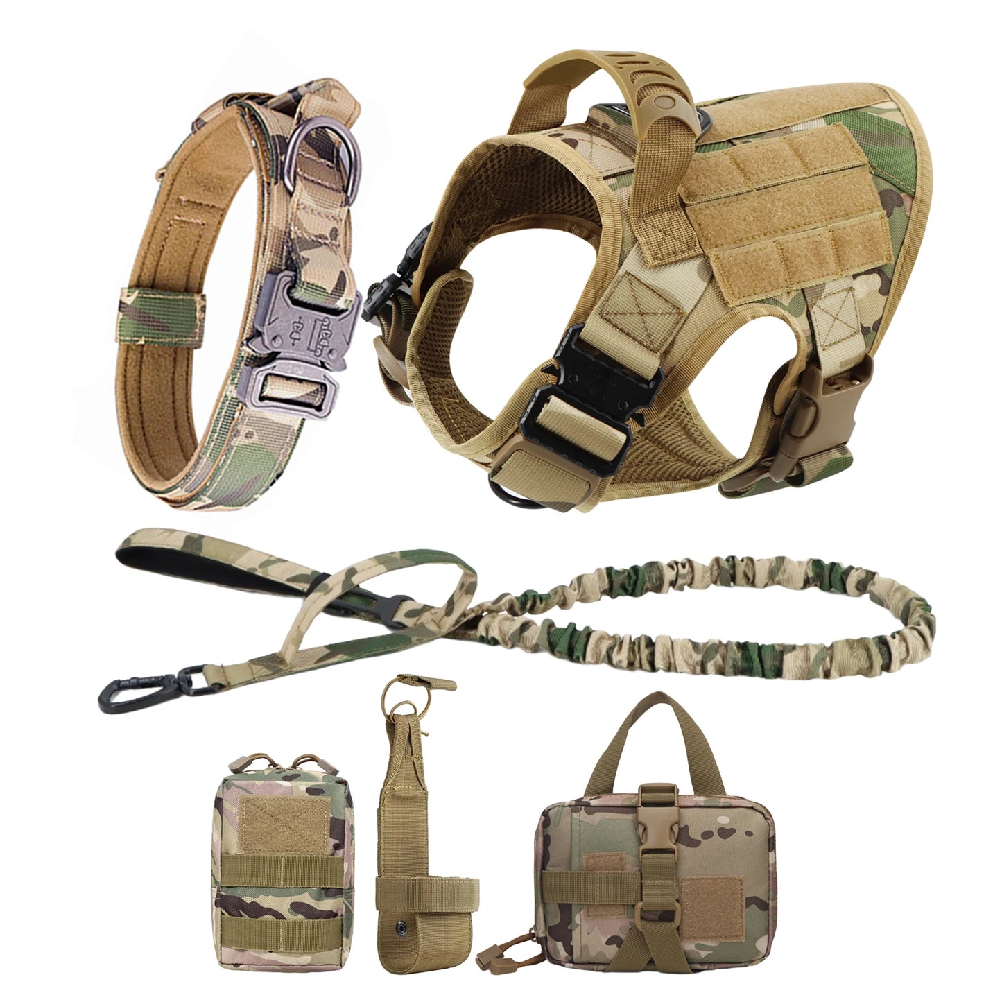 Large, Medium Dog Harness, Collar And Leash Set