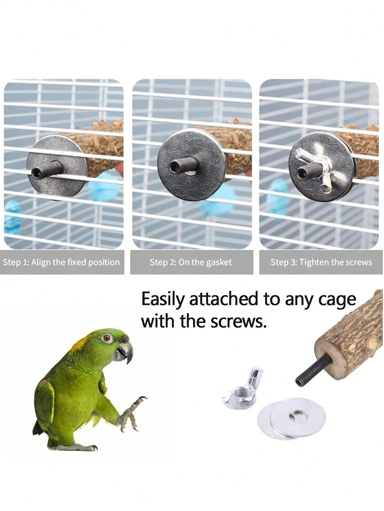 Prickly Wood Bird Perch Stand Parrot Paw Grinding Stick