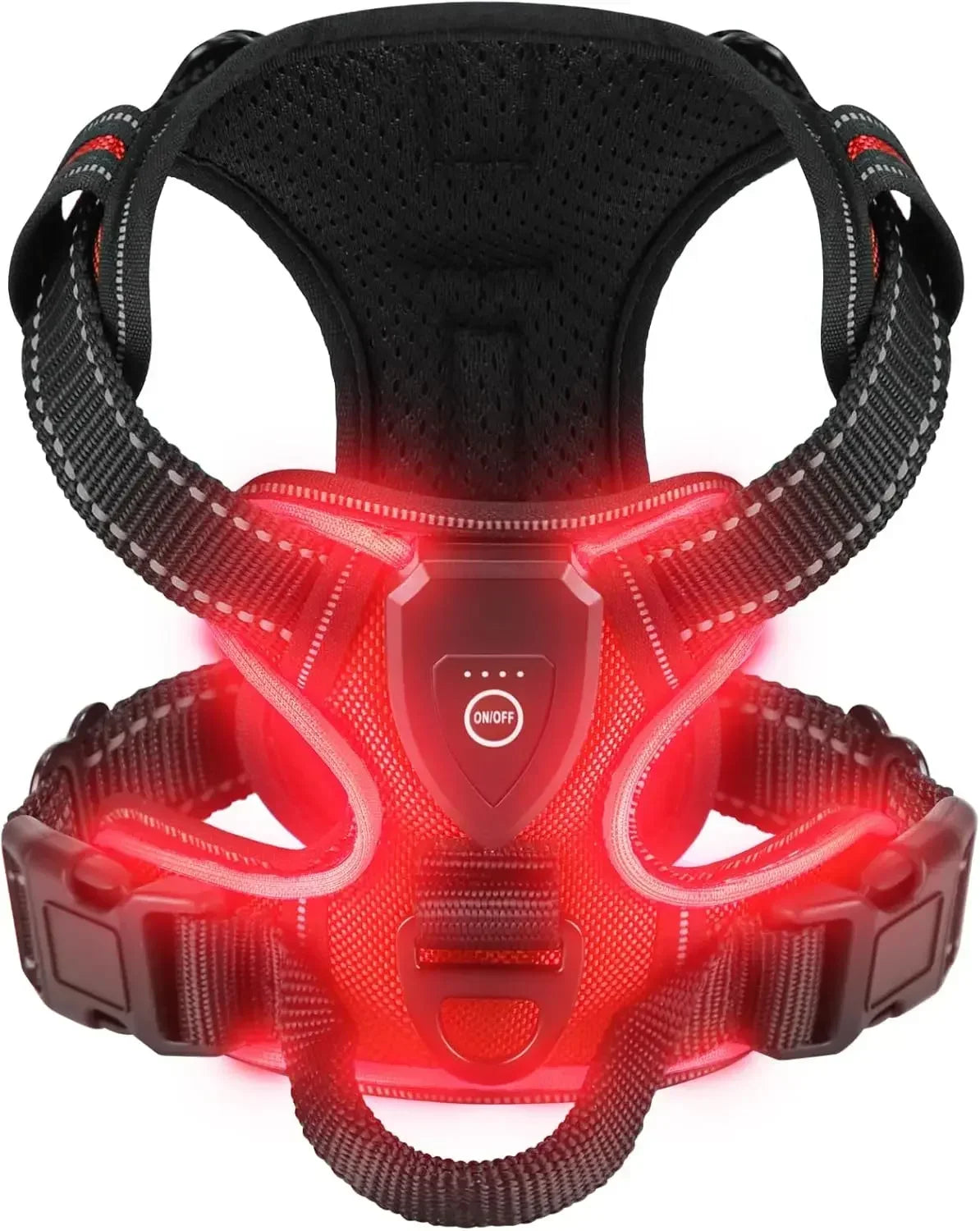 LED Luminous Dog Harness, No Pull, Adjustable, Rechargeable