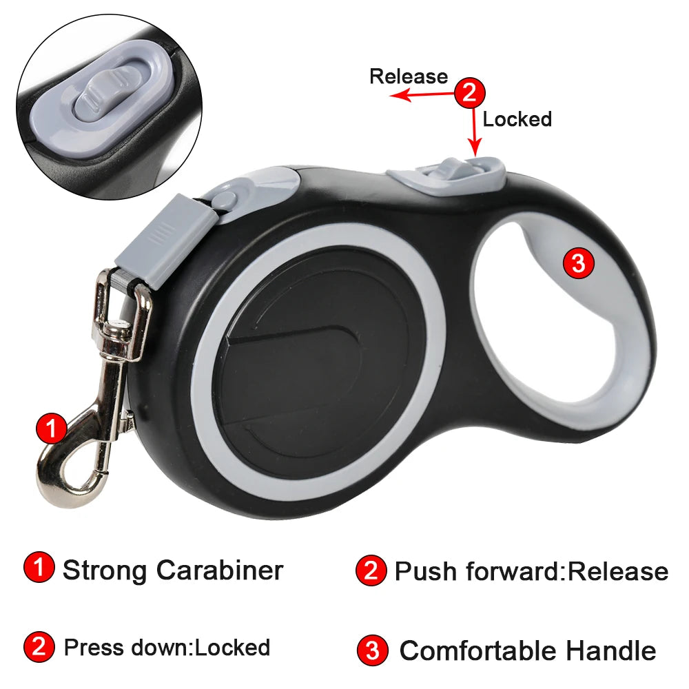 Large Dog Leash Retractable Strap