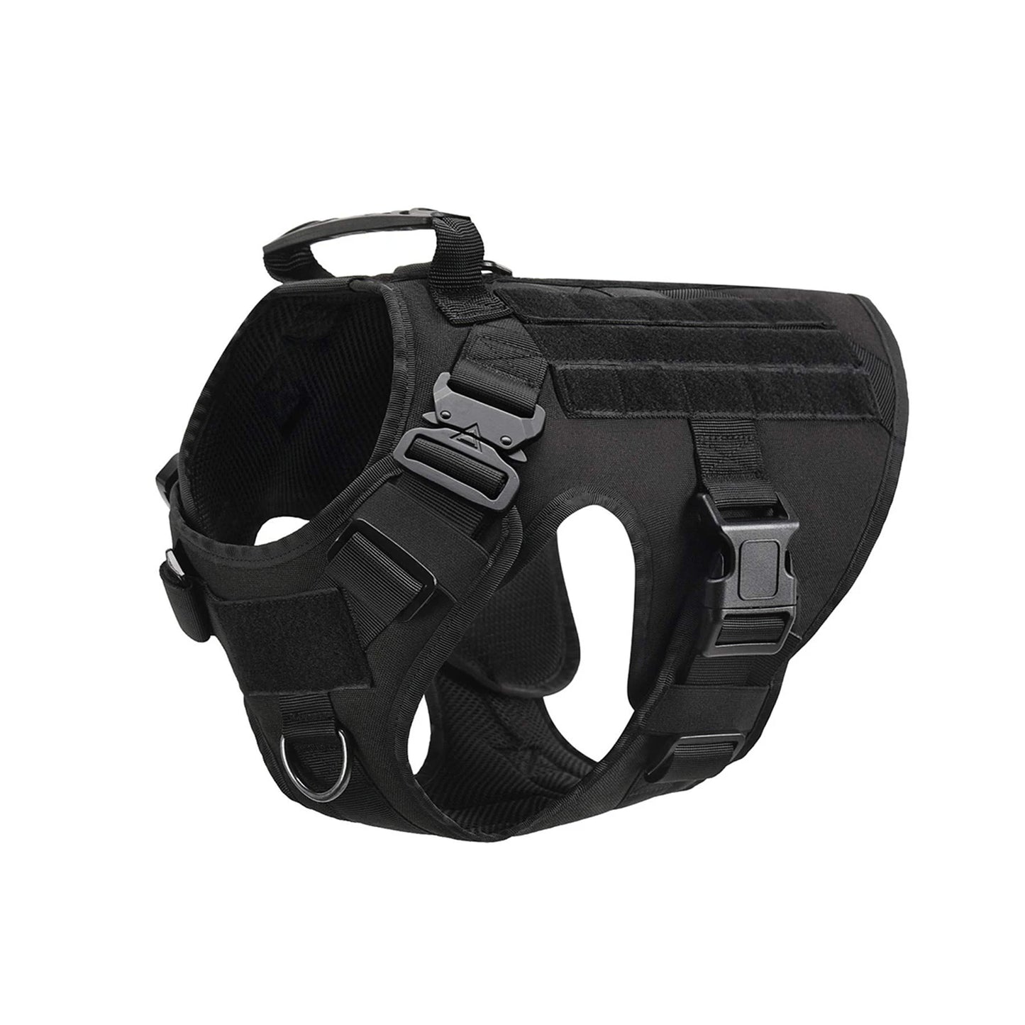 Tactical Dog Harness Collar Leash Molle Pouches
