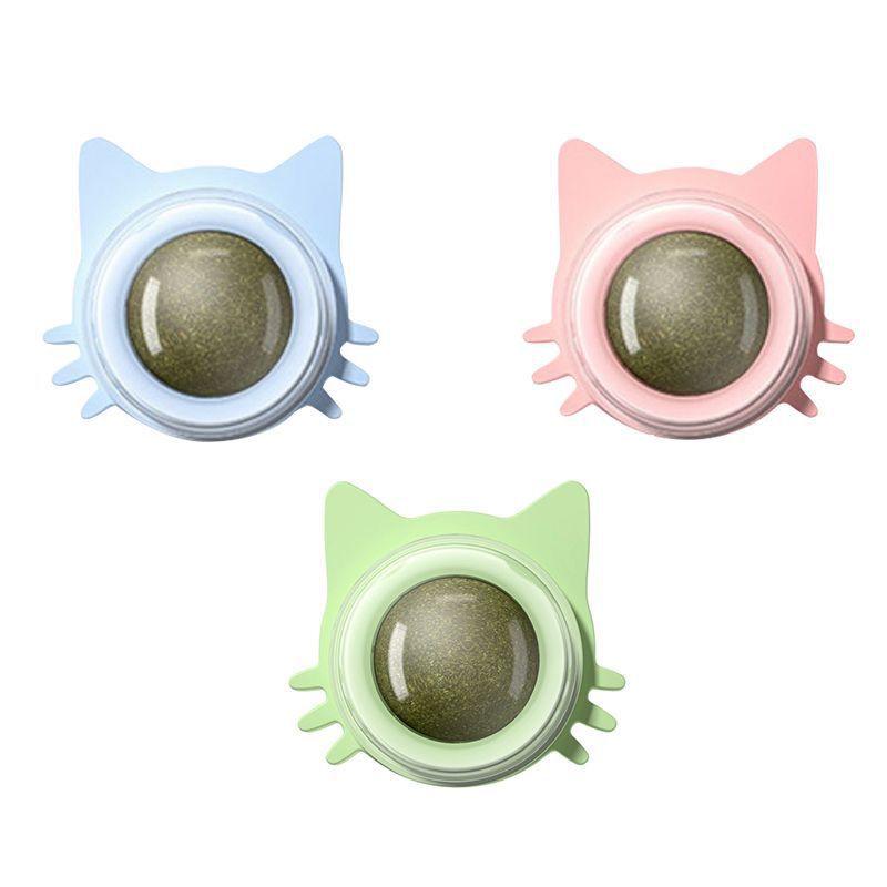The Wall Cat Ball, Lickable Snack, Self-Rotating, Teeth Cleaning