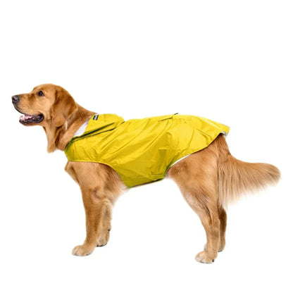 Dog Raincoat, Hooded Jacket, Reflective Stripe