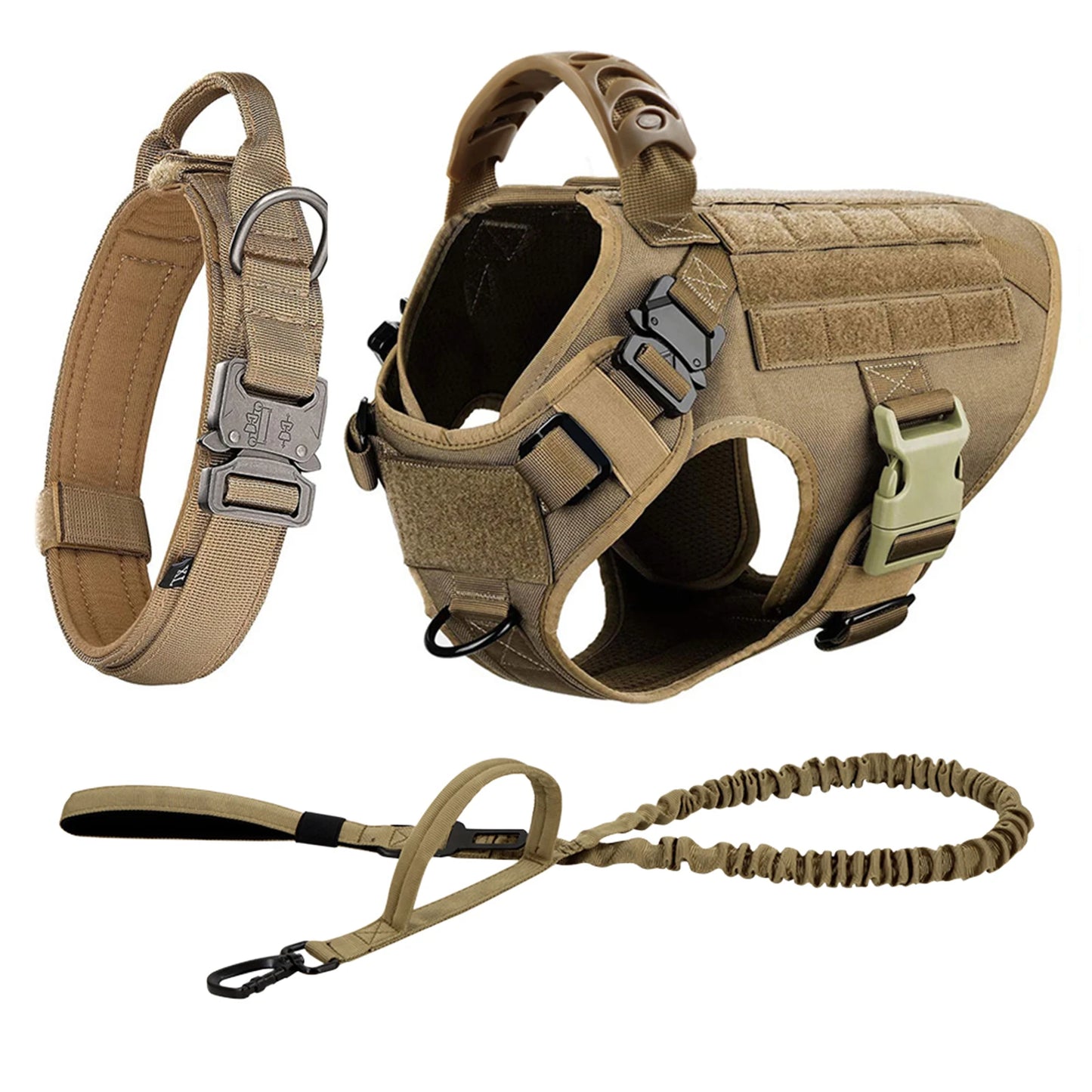 Large, Medium Dog Harness, Collar And Leash Set