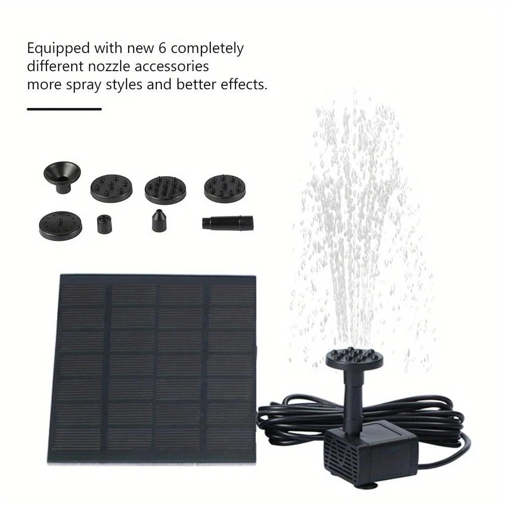 Bird Bath, Garden Waterfall, Floating Pump, Solar Fountain