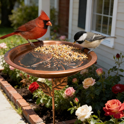 Outdoor Vintage Iron Bird Feeder Waterer