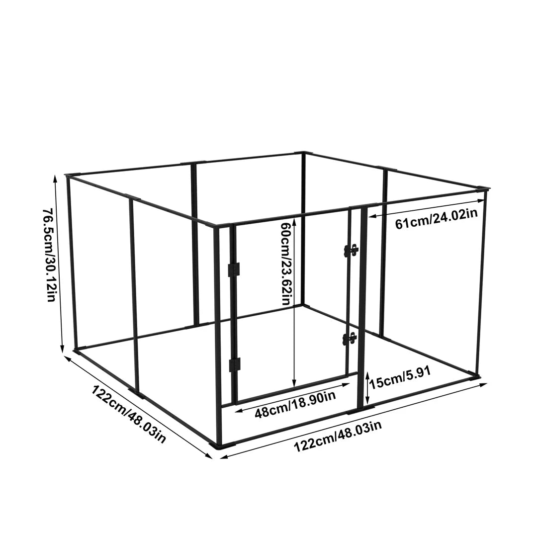 8 Panels Acrylic Dog Playpen Indoors