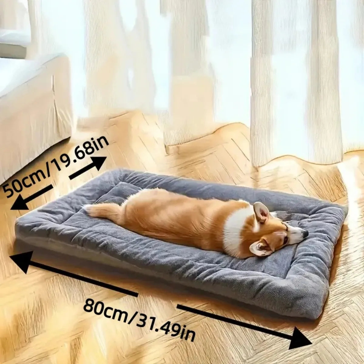 Plush Dog Bed, Waterproof, Washable, Anti-Slip