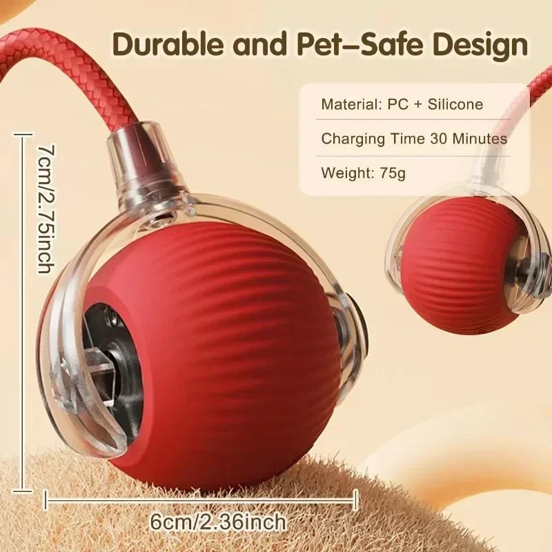 Cat or Dog Interactive Rolling Ball With Tail, Rechargeable