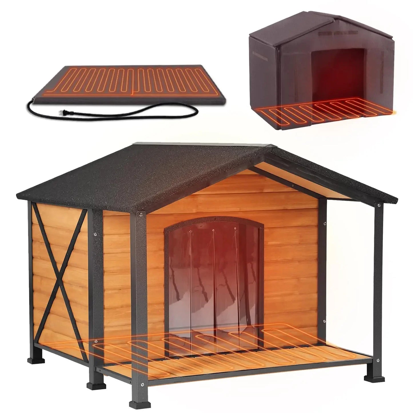 Heated Dog House, Insulated, Outdoor.