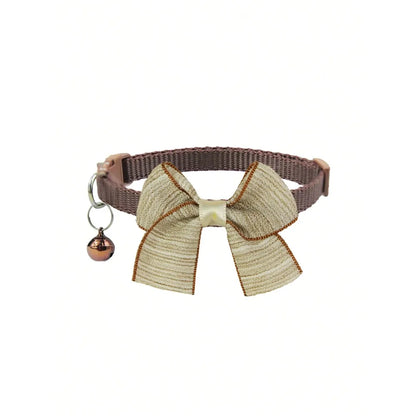 Bow-Knot Collar With Bell, Adjustable