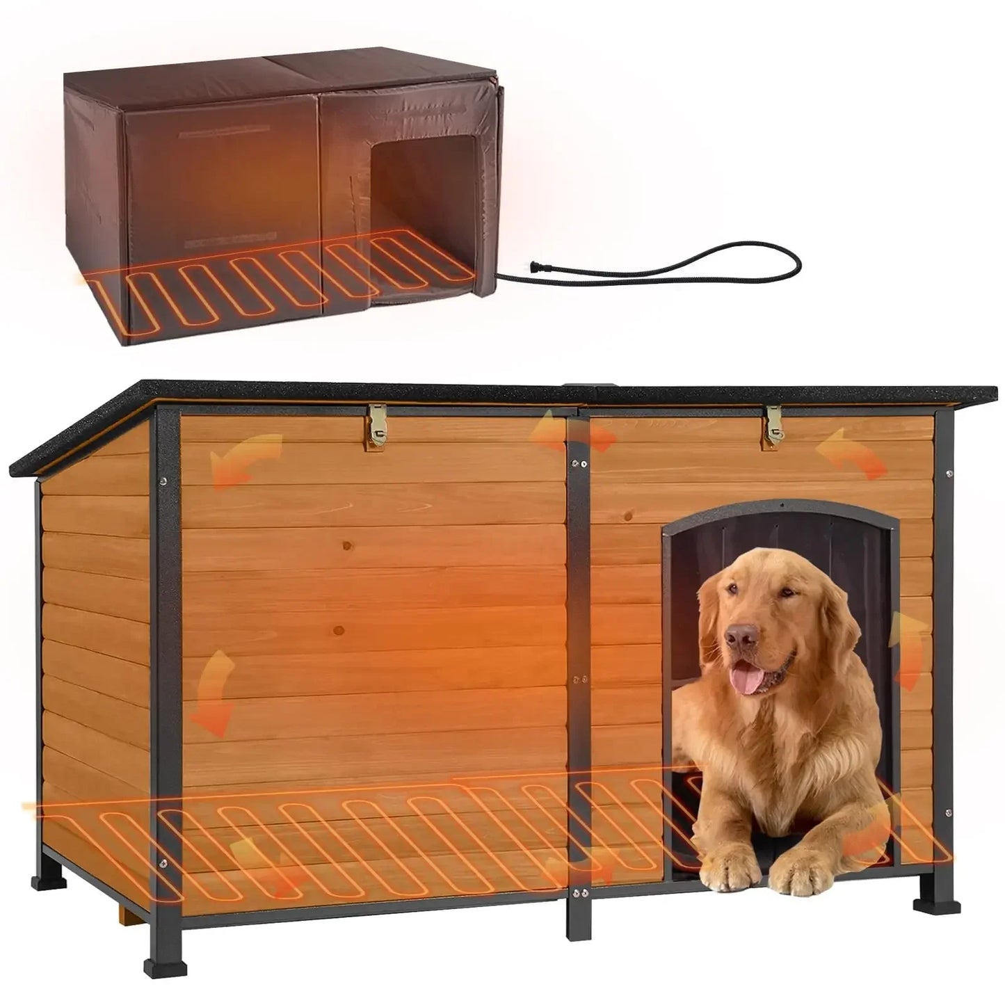 Heated Dog House, Insulated, Outdoor.