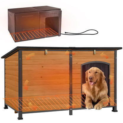 Heated Dog House, Insulated, Outdoor.