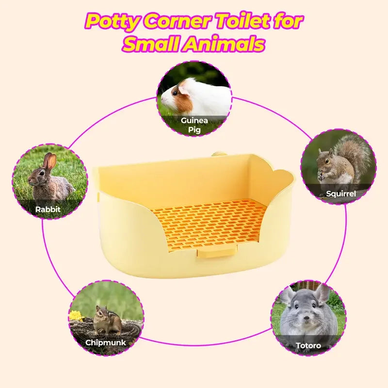 Large Rabbit Litter Box, Corner Toilet