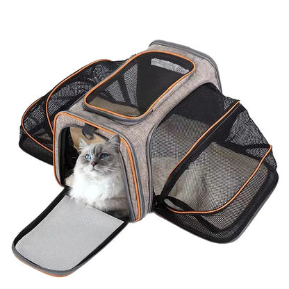 Pet Carrier Foldable Expandable Bag Mesh Breathable Handheld
