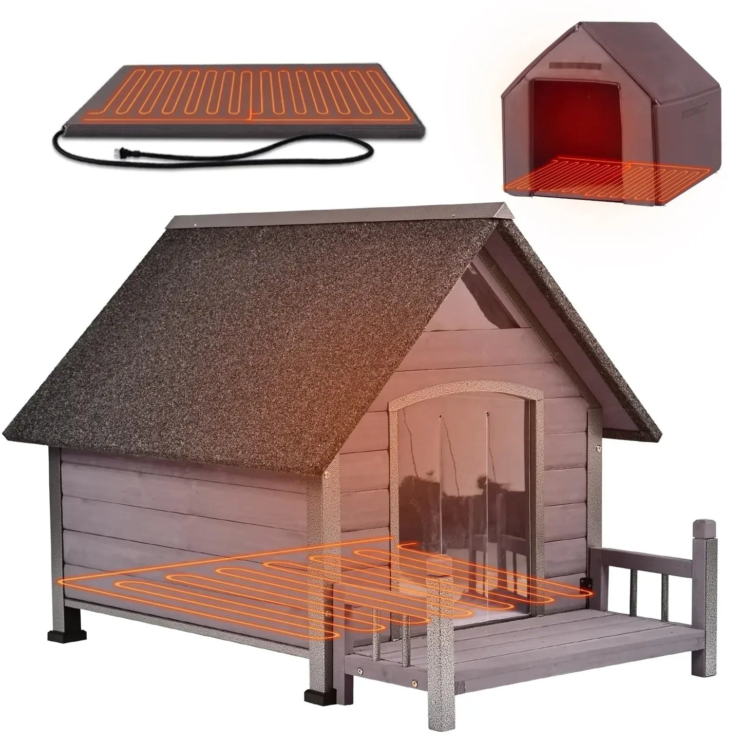 Heated Dog House, Insulated, Outdoor.