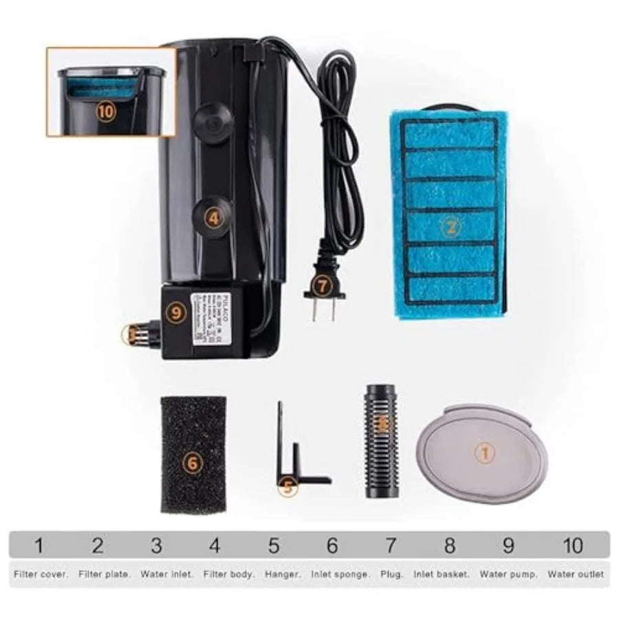 Aquarium Internal Filter For 3 to 20 Gallon Tank