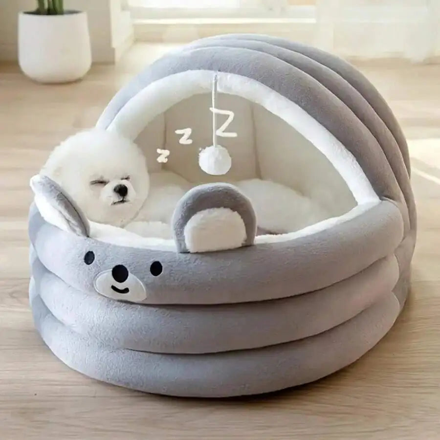 Soft & Cozy Pet Bed, Anti-slip Bottom, Interactive Hanging Ball