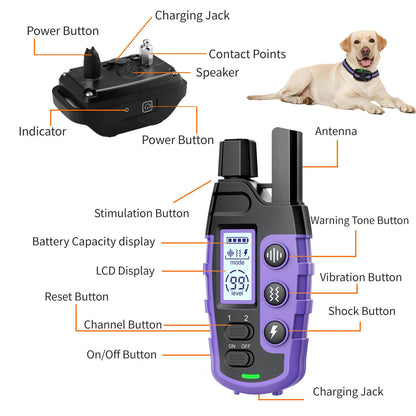 3300Ft Electric Dog Training Collar Remote Control Waterproof