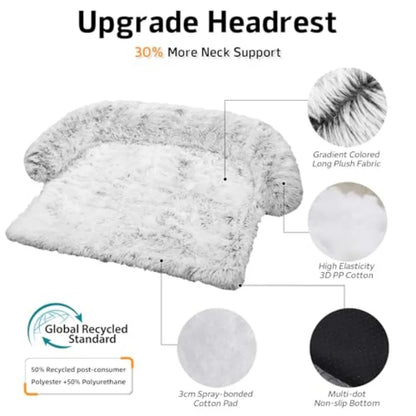 Calming Dog/ Cat Bed Plush Mat for Furniture Protection
