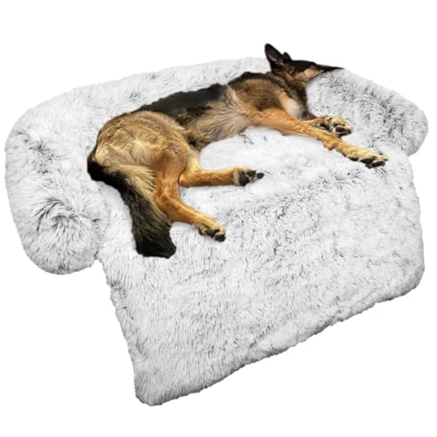 Calming Dog/ Cat Bed Plush Mat for Furniture Protection