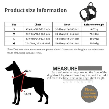 Nylon Dog Harness, Reflective, Breathable, No Pull