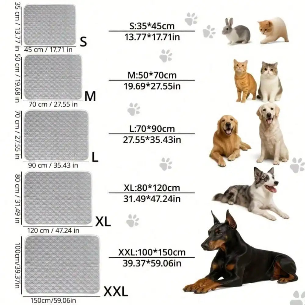 Pet Cooling Pad, Washable, Non-Slip Design