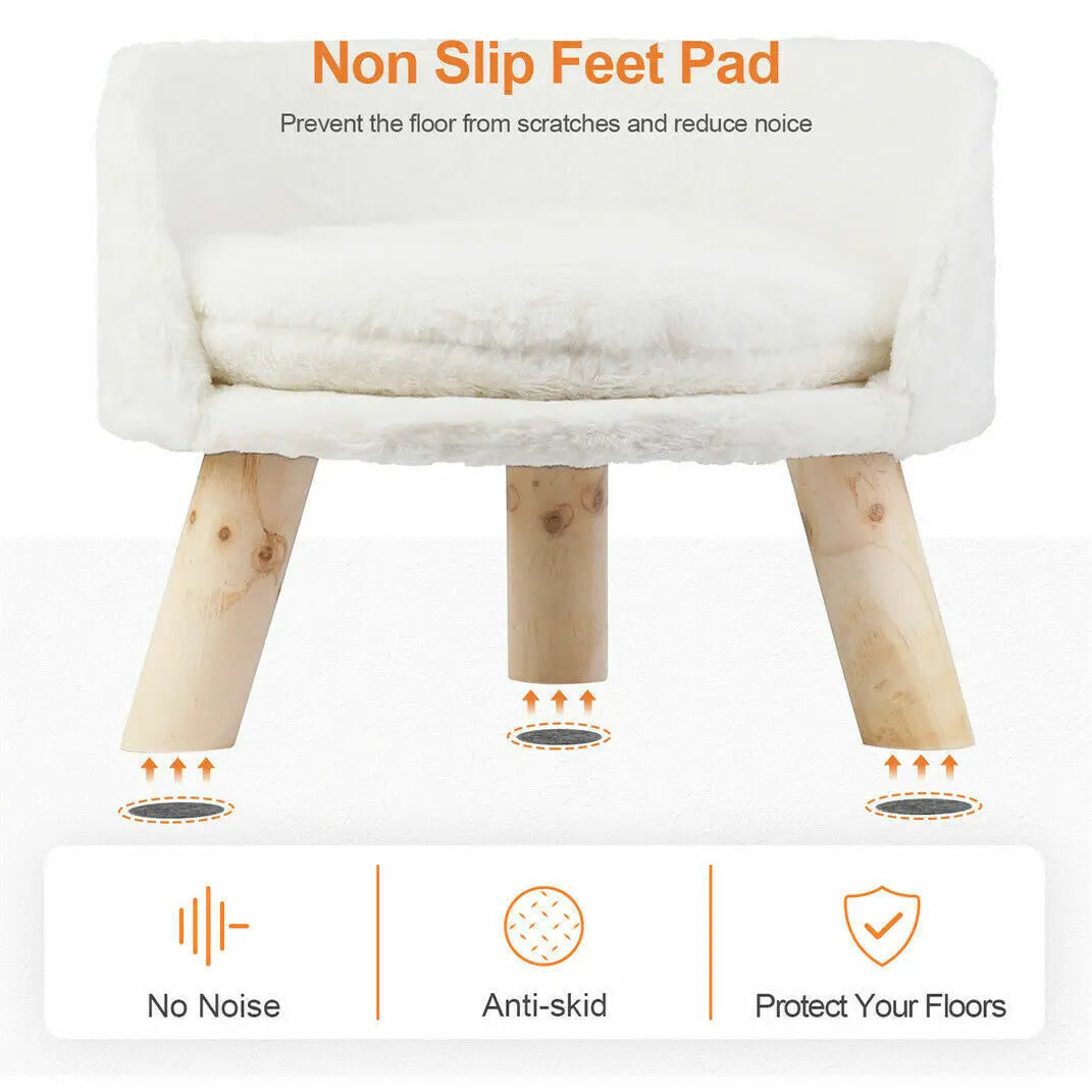 Nesting Chair Bed,  Wood Legs, Washable Cushion Pad