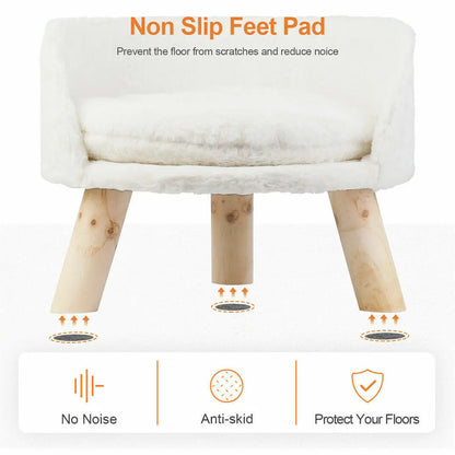 Nesting Chair Bed,  Wood Legs, Washable Cushion Pad
